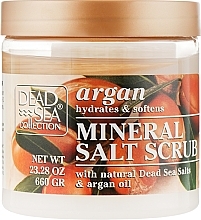 Body Scrub with Dead Sea Minerals & Argan Oil - Dead Sea Collection Argan Mineral Salt Scrub — photo N1