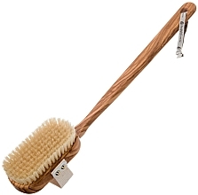 Olive Wood Body Brush with Detachable Handle - Hydrea London Olive Wood Bath + Body Brush With Detachable Handle — photo N1