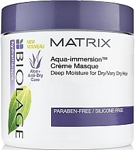 Fragrances, Perfumes, Cosmetics Dry Hair Mask - Biolage Hydratherapie Aqua Immersion Creme Masque