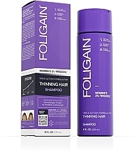 Women's Anti-Hair Loss Shampoo - Foligain Women's Triple Action Shampoo For Thinning Hair — photo N1