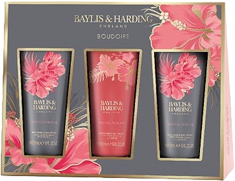 Set - Baylis & Harding Boudoire Tropical Paradise Luxury Hand Treats Gift Set (h/cr/3x50ml) — photo N1