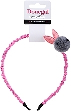 Fragrances, Perfumes, Cosmetics Hair Hoop, FA-5629, pink with gray decoration - Donegal