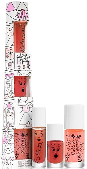 Set - Nailmatic Kids Set Egyptian (lip/gloss/6.5ml + nail/polish/8ml + b/gloss/20ml) — photo N1