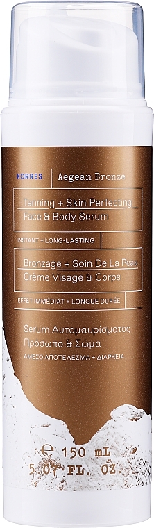 Self-Tanning Face & Body Serum - Korres Aegean Bronze Tanning & Skin Perfecting Face & Body Serum — photo N1