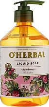 Fragrances, Perfumes, Cosmetics Liquid Soap with Raspberry Extract - O’Herbal Raspberry Liquid Soap