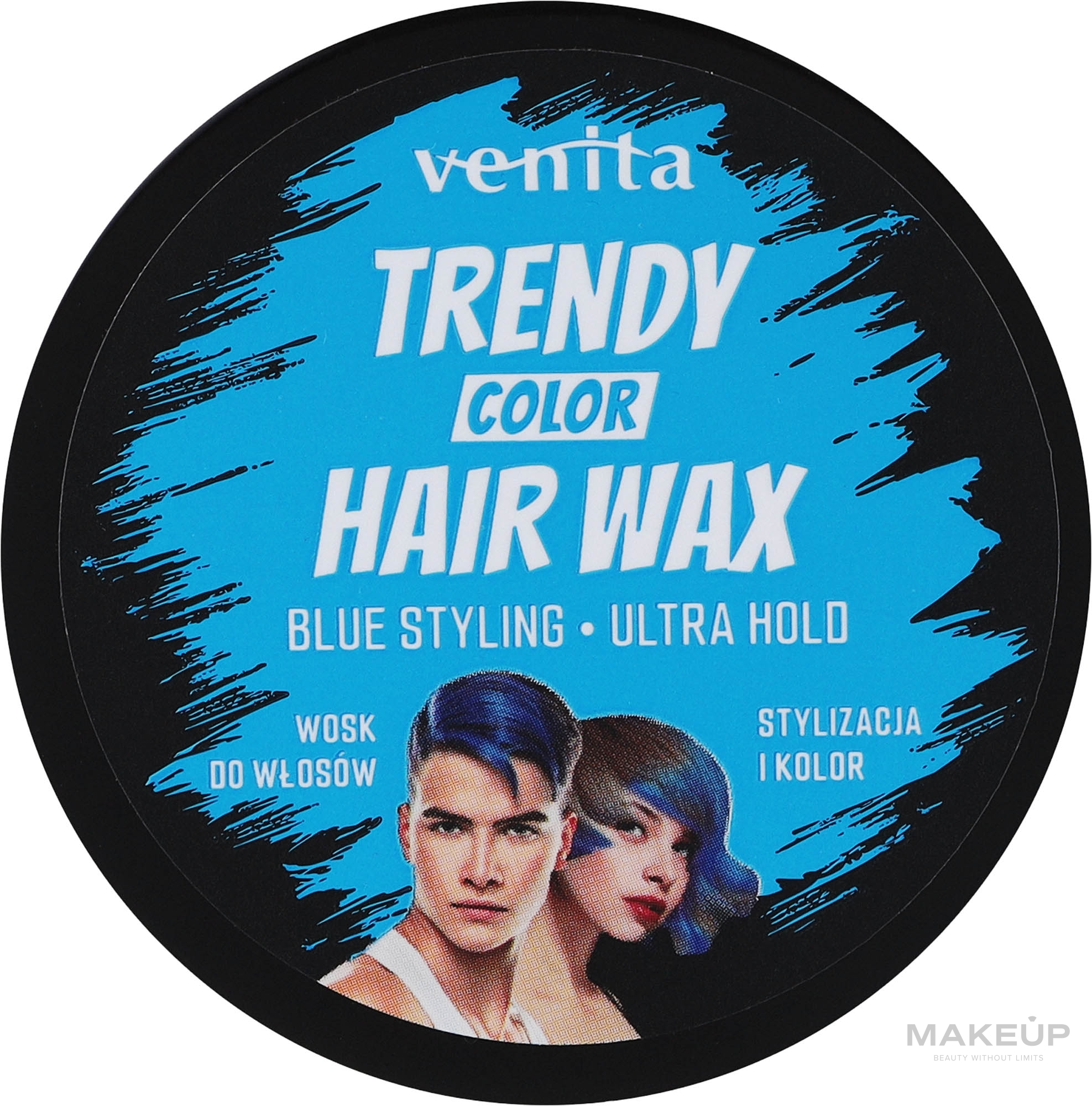 Colored Hair Wax - Venita Trendy Color Hair Wax — photo Blue