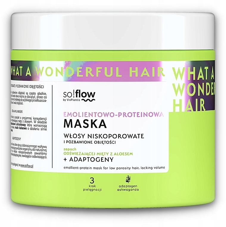 Mask for Low Porous Hair - So!Flow by VisPlantis Mask — photo N1