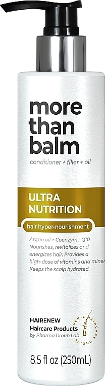 Conditioner 'Hyper-Nourishment from Roots to Tips' - Hairenew Ultra Nutrition Balm Hair — photo N1