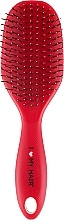 Spider Hair Brush, 12-row, glossy, red - I Love My Hair — photo N1