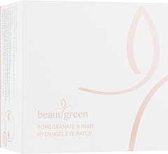 Fragrances, Perfumes, Cosmetics Pomegranate & Ruby Powder Hydrogel Patch, standard size - BeauuGreen Pomegranate & Ruby Hydrogel Eye Patch