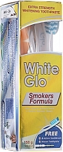 Fragrances, Perfumes, Cosmetics Set "Smokers Formula", blue toothbrush - White Glo Smokers Formula Whitening Toothpaste (toothpaste/100ml + toothbrush)