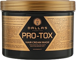 Fragrances, Perfumes, Cosmetics Hair Cream Mask with Keratin, Collagen & Hyaluronic Acid - Dalas Cosmetics Pro-Tox Mask