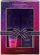 Fragrances, Perfumes, Cosmetics Set - Baylis & Harding Midnight Fig & Pomegranate Luxury Slipper Gift Set (foot/lot/140ml + bath/salt/100g + slipp/1pair)