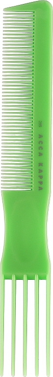 Hair Brush, 7255, green - Acca Kappa Pettine Basic a Forchetta — photo N1