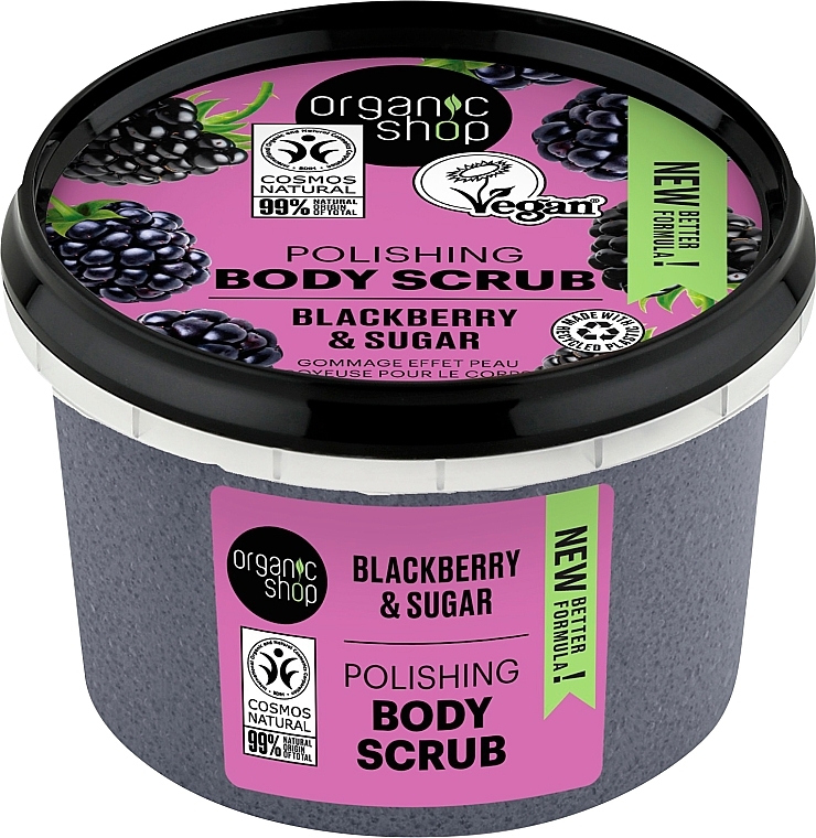 Blackberry Body Scrub - Organic Shop Polishing Body Scrub Blackberry & Sugar — photo N1
