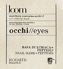Fragrances, Perfumes, Cosmetics  Snail Mucin and Peptides Eye Contour Mask  - Bioearth Loom Eye Contour Mask