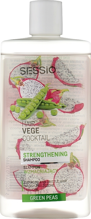 Strengthening Shampoo "Green Peas" - Sessio Hair Vege Cocktail Green Peas Shampoo — photo N2