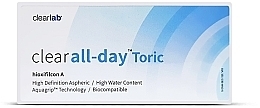 Fragrances, Perfumes, Cosmetics Cylinder-0.75 Axis 110° Toric Contact Lenses, 3 pcs - Clearlab Clear All-Day Toric