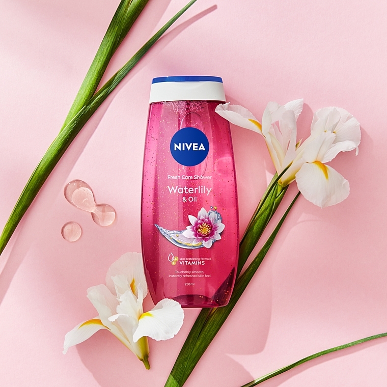 Shower Gel "Water Lily & Oil" - NIVEA Hair Care Water Lily And Oil Shower Gel — photo N7
