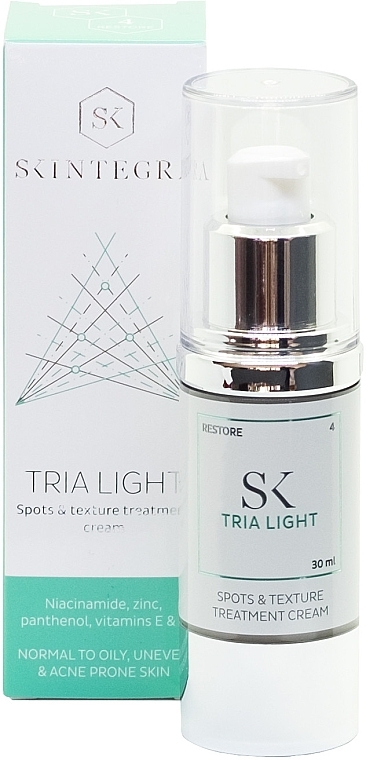 Cream for Acne & Comedone Prone Skin - Skintegra Tria Light Spots & Texture Treatment Cream — photo N1