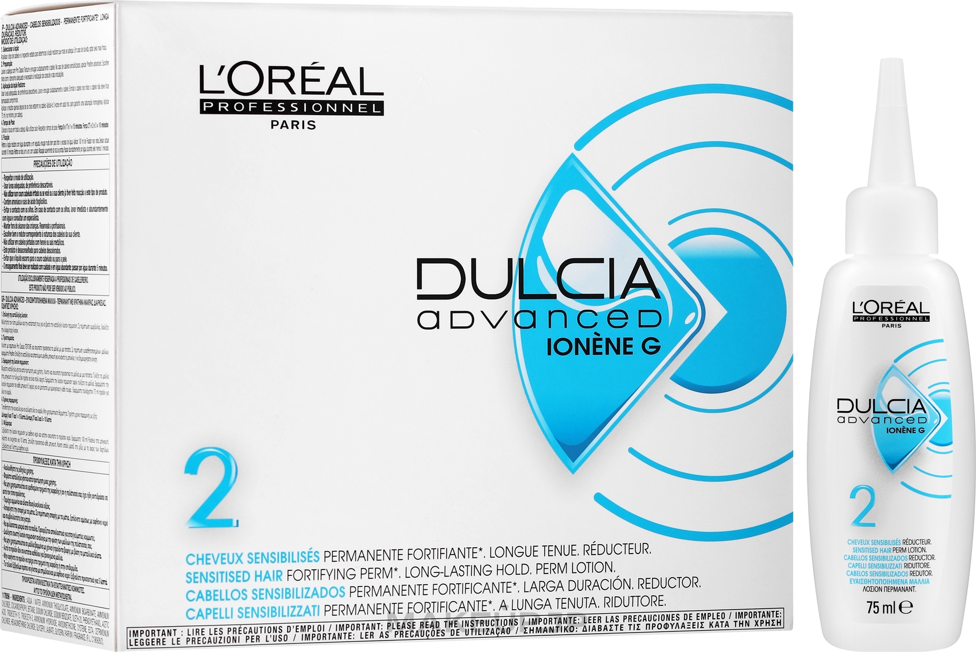 Perm Lotion for Sensitive Skin - L'Oreal Professionnel Dulcia Advanced Perm Lotion 2 — photo 12 x 75 ml