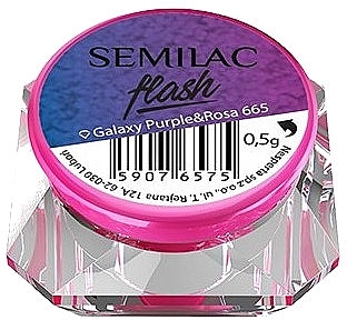 Nail Mirror Powder "Galaxy" - Semilac SemiFlash Galaxy — photo N3