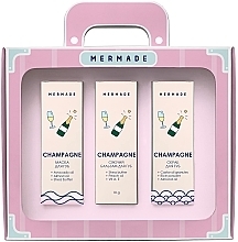 Fragrances, Perfumes, Cosmetics Set "Lip Revitalising Complex, with Glow" - Mermade Champagne (lip/scr/30g + lip/mask/10g + lip/balm/10ml)