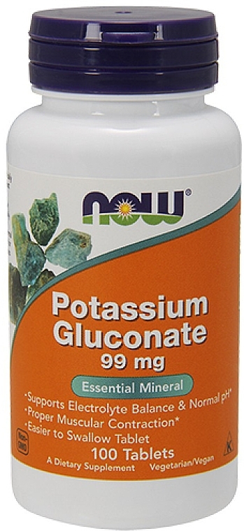Potassium Gluconate, 99 mg - Now Foods Potassium Gluconate — photo N2