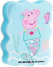 Kids Bath Sponge "Peppa Pig", Peppa-mermaid, light blue - Suavipiel Peppa Pig Bath Sponge — photo N7