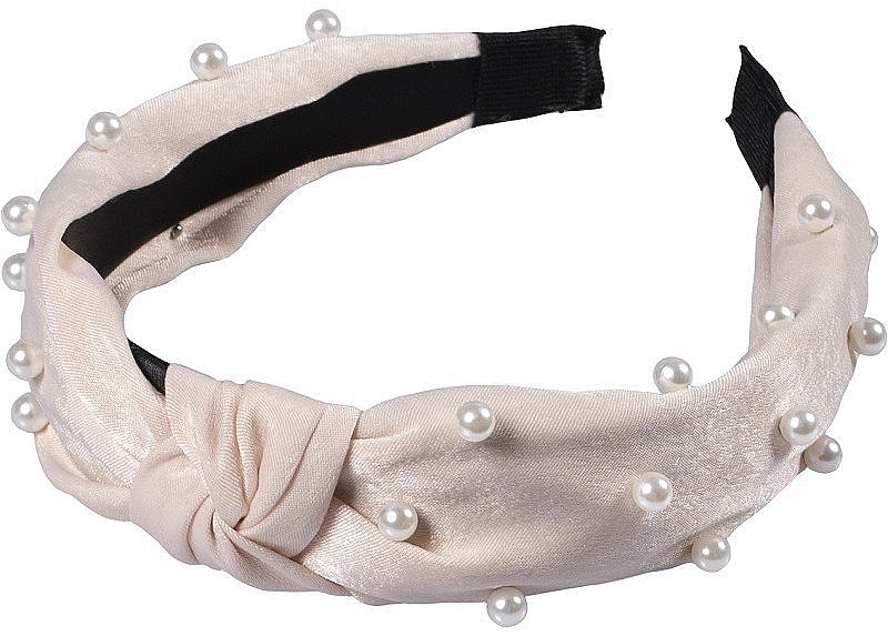 Hairband with Decorative Pearls, 25956, milky - Top Choice — photo N1