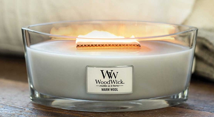 Hearthwick Ellipse Candle - WoodWick Warm Wool — photo N3