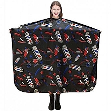 Fragrances, Perfumes, Cosmetics Hairdressing Cape Barber Field, Black, 145x160 cm - Detreu