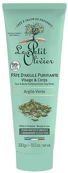 Face & Body Cleansing Paste with Green Clay - Le Petit Olivier Face & Body Purifiying Green Clay Paste — photo N1