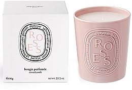 Scented Candle, pink - Diptyque Roses Candle — photo N2