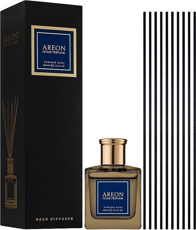 Premium Verano Azul Fragrance Diffuser, PSB01 - Areon Home Perfume Summer Blue Reed Diffuser — photo N2