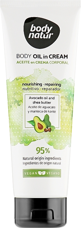 Avocado & Macadamia Body Cream Butter - Body Natur Avocado Oil and Shea Buttter Body Oil in Cream — photo N1