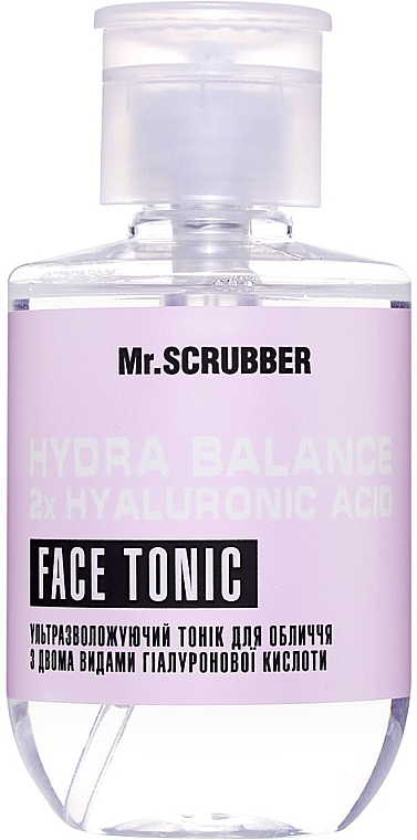 Ultra Moisturizing Facial Tonic with Two Types of Hyaluronic Acid - Mr.Scrubber Face ID. Hydra Balance 2x Hyaluronic Acid Face Tonic — photo N2