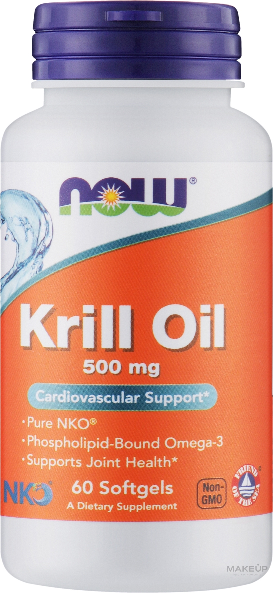 Krill Oil, 500 mg - Now Foods Neptune Krill Oil Softgels — photo 60 szt.