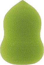 Professional Makeup Sponge "Acorn", green - King Rose — photo N1