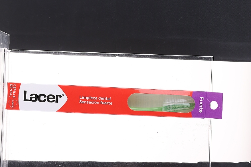 Toothbrush, light green - Lacer Toothbrush Hard Technic Adults — photo N1