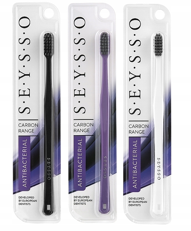 Toothbrush, purple - Seysso Carbon Antibacterial Toothbrush — photo N2