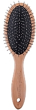 Fragrances, Perfumes, Cosmetics Massage Wood Hair Brush, 1605, oval - Lila Rossa Green Line