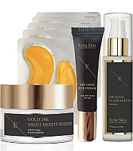 Fragrances, Perfumes, Cosmetics Set - Eclat Skin London Ultimate Age Defying 24K Gold Starter Set (f/ser/60ml + eye/cr/15ml + f/cr/50ml + patch)