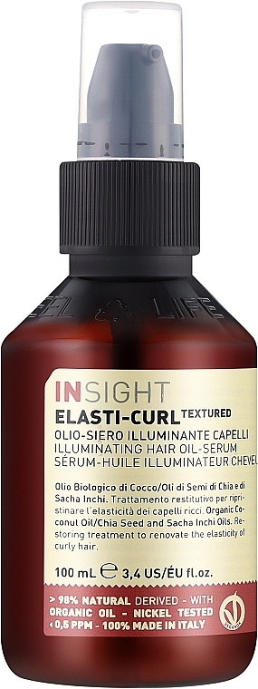 Oil-Serum for Curly Hair - Insight Elasti-Curl Illuminating Hair Oil-Serum — photo N1