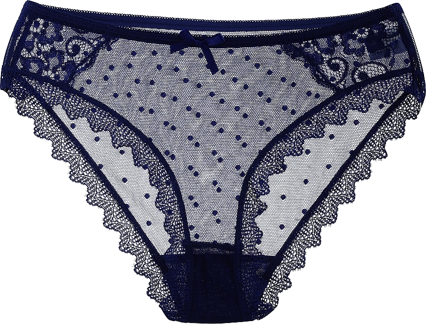 Lace Bikini Panties, blue - Moraj — photo N1