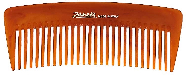 Hair Styling Tortoiseshell Comb with Sparse Teeth - Janeke Bag Compact Comb In Turtle Shell Color Imitation — photo N1