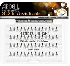 Individual Lashes Kit - Ardell Duralash 3D Individuals Short Black 75941 — photo N7