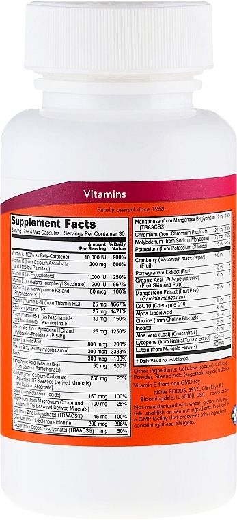 Women Multivitamins, capsules - Now Foods Eve Womans Multi — photo N2