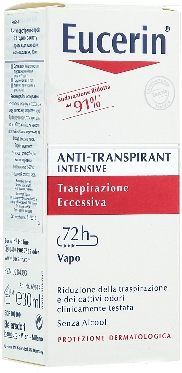 Antiperspirant Spray 72 Hours of Protection against Excessive Perspiration - Eucerin 72h Anti-Transpirant Intensive Pump Spray — photo N3