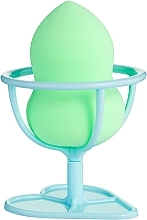 Fragrances, Perfumes, Cosmetics Makeup Sponge with Stand, PF-57, light green - Puffic Fashion